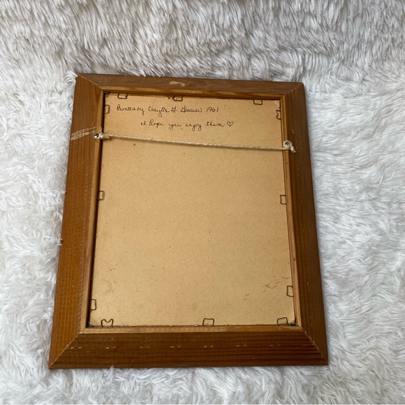 Vintage 60’s Hand Painted Yellow Rose And Monarch Butterfly Framed Artwork - Picture 7 of 7